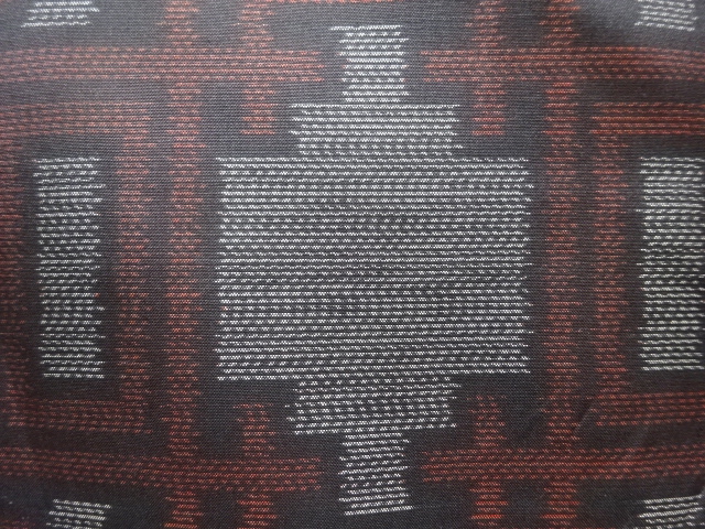 JAPANESE KIMONO / ANTIQUE KIMONO / SILK / DORO OSHIMA TSUMUGI / WOVEN ABSTRACT